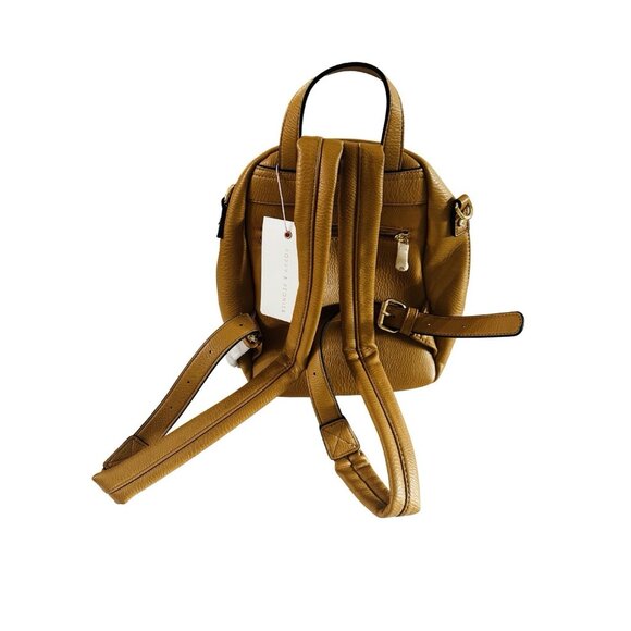 NWT Poppy & Peonies Mini Backpack - Tan- Vegan Leather - Picture 2 of 7